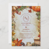 紅葉とハロウィンの結婚式 招待状 (正面)