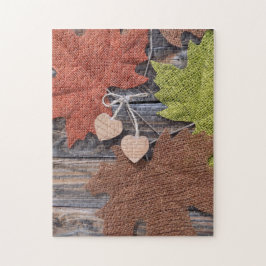 紅葉とハート ジグソーパズル