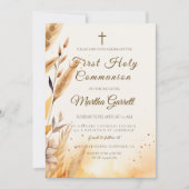 紅葉とパンパスガールファースト聖餐式 招待状 (正面)