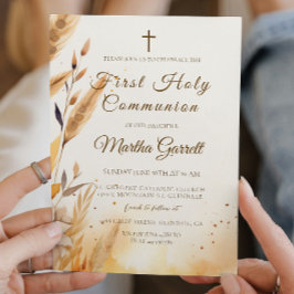 紅葉とパンパスガールファースト聖餐式 招待状