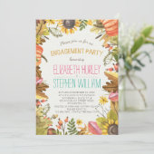 紅葉とパンプキンのエンゲージメントパーティー 招待状 (スタンド正面)