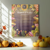 紅葉とパンプキンの秋の結婚式 フォトブース用背景 タペストリー