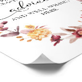 紅葉とパンプキンの結婚前おめでとうサインアドバイス ポスター (角)