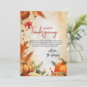 紅葉とパンプキンズベージュサンクスギビングカスタム シーズンカード (スタンド正面)