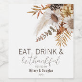 紅葉とフローラ感謝祭 ワインラベル (シングルラベル)