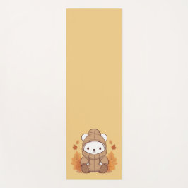 紅葉とフード付きスウェットシャツベア ヨガマット