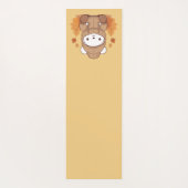 紅葉とフード付きスウェットシャツベア ヨガマット (裏面)