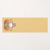 紅葉とフード付きスウェットシャツベア ヨガマット (正面(横))