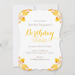 紅葉とブランチ誕生日 招待状