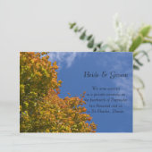 紅葉とブルースカイの結婚の発表 案内状 (スタンド正面)