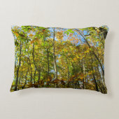 紅葉とブルースカイ – パーソナライズされた アクセントクッション (裏面)