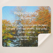 紅葉とブルースカイ – パーソナライズされた シェルパブランケット