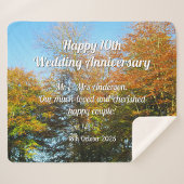 紅葉とブルースカイ – パーソナライズされた シェルパブランケット