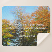 紅葉とブルースカイ – パーソナライズされた シェルパブランケット