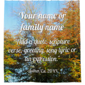 紅葉とブルースカイ – パーソナライズされた シャワーカーテン