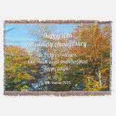 紅葉とブルースカイ – パーソナライズされた スローブランケット