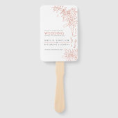 紅葉とベリーラインアートウェディングプログラム ハンドファン (正面)