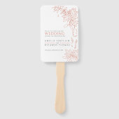 紅葉とベリーラインアートウェディングプログラム ハンドファン (正面)