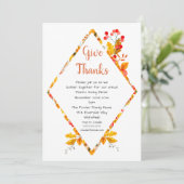 紅葉とベリー感謝してい与えのディナー 招待状 (スタンド正面)