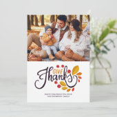 紅葉とベリー感謝祭の写真 シーズンカード (スタンド正面)