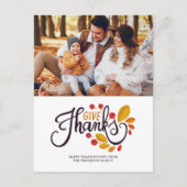 紅葉とベリー感謝祭の写真 シーズンポストカード (正面)