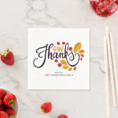 紅葉とベリー感謝祭ディナー スタンダードカクテルナプキン (インサイチュ)