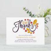 紅葉とベリー感謝祭ディナー 招待状 (スタンド正面)