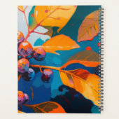 紅葉とベリー。抽象芸術秋フローラ プランナー手帳 (裏面)