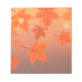 紅葉とボケ効果の秋のデザイン ノートパッド (正面)