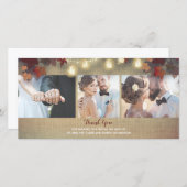 紅葉とメイソンJars写真結婚の皆様に感謝 サンキューカード (正面/裏面)