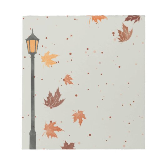 紅葉とライト ノートパッド (正面)