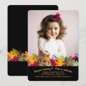 紅葉と実の写真招待状 招待状 (正面/裏面)