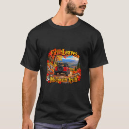 紅葉と山道Tシャツ Tシャツ