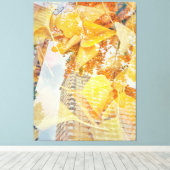 紅葉と建物ファサード キャンバスプリント (インサイチュ (ウッドフロア))