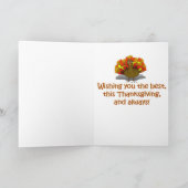 紅葉と心配なトルコの写真フレーム シーズンカード (内部)