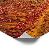 紅葉と木が未舗装道路を覆う ポスター (角)