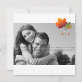 紅葉と木のウェディング・セーブ・ザ・デート セーブザデート (裏面)