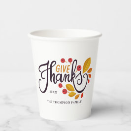 紅葉と果実の感謝祭 紙コップ