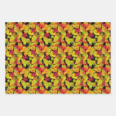 紅葉と果実包み紙 ラッピングペーパーシート (正面2)