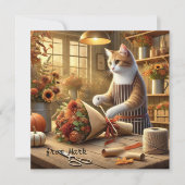 紅葉と猫の秋のご挨拶 シーズンカード (正面)