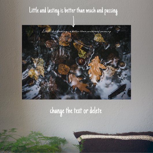 紅葉と神秘的な水の中のドングリ ポスター