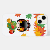 紅葉と緑の着物のこけし人形 Case-Mate iPhoneケース (裏面 (横))