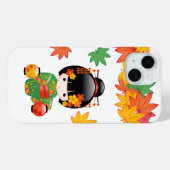 紅葉と緑の着物のこけし人形 Case-Mate iPhoneケース (裏面 (横))