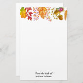 紅葉と縁ど葉 便箋 (正面/裏面)