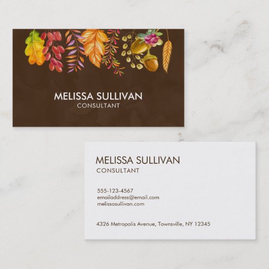 紅葉と縁ど葉 名刺 (正面/裏面)