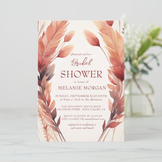 紅葉と羽のブライダルシャワー 招待状 (スタンド正面)