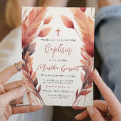 紅葉と羽の女の子バプテスマ 招待状