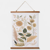 紅葉と花アート 吊り下げ型タペストリー (正面)