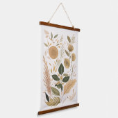 紅葉と花アート 吊り下げ型タペストリー (傾斜あり)