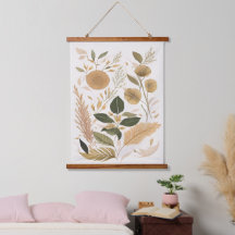 紅葉と花アート